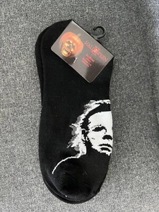 RARE Halloween Michael Myers  Novelty No Show Horror Socks 2 Pack Size: 4-10 - Picture 1 of 6