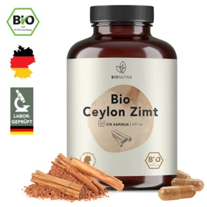 BIONUTRA® Ceylon Zimt Kapseln Bio (270 x 600 mg), deutsche Herstellung - Bild 1 von 8