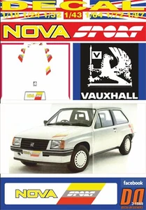 DECAL VAUXHALL NOVA SPORT (06) - Picture 1 of 1