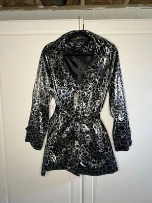 Chaqueta de lluvia pequeña Y2K Dennis By Dennis Basso Leopardo Foto 1 de 4