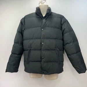 Reiss Daunen gefütterte Jacke Herren Größe Medium Mantel schwarz Reißverschlusstaschen durchgehender Reißverschluss - Bild 1 von 13