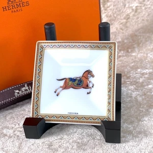Hermes Paris Mini Tray Plate Cheval d'Orient Porcelain Tableware 7cm with Box - Picture 1 of 16