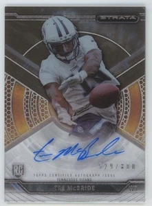 2015 Topps Strata auto gold /800 Tre McBride Rookie Auto Tennessee Titans - Picture 1 of 2