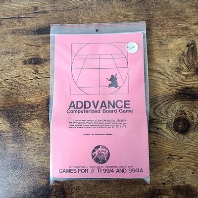 Rare ADDVANCE Computerized Board Game Not Polyoptics TI 99/4a Tape version - Image 1 of 3
