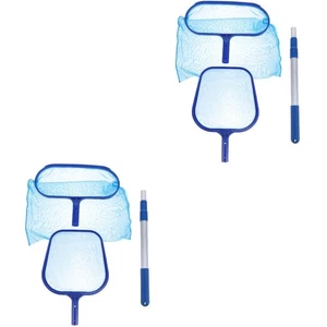 2 Sets Pool Reinigungsnetz Heavy Duty Pool Teleskop-Skimmer Net Leaf Catcher - Bild 1 von 12