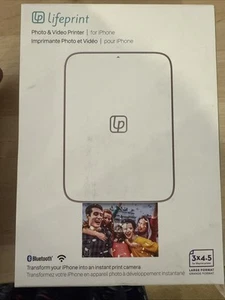 Lifeprint Portable Photo Video Printer for iPhone 3" x 4.5" - White - Picture 1 of 5