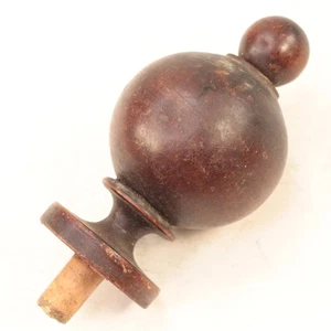 Wooden Clock Finial 3-3/8 inches Antique - XC601 - Picture 1 of 2