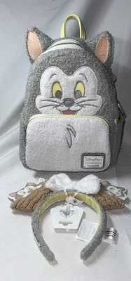 NUEVO 2025 Disney Parks Figaro Loungefly Mini Mochila y Orejas Pastel Pinocho Gato Foto 1 de 4