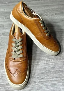 Clae Whitman Caramel Leather Round Toe Wingtip Lace Up Mens Shoes Size 11.5 EUC - Picture 1 of 10