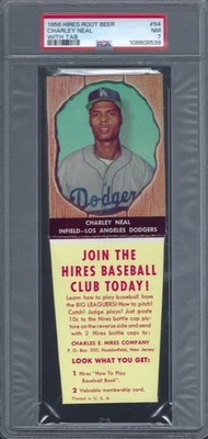 1958 Hires #054 PSA 7 Charley Neal Dodgers 54 with Tab - Image 1 of 2