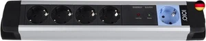 Aluminium Master Slave Steckdosenleiste 6-Fach mit Schutzkontakt 1,5m Kabel - Bild 1 von 3