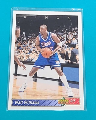 1992 Upper Deck    RC #330 Walt Williams Sacramento Kings Basketball Card J6 - Image 1 of 2