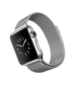 Apple Smart Watch A1553 38mm Stainless Steel - Milanese Loop Band (MJ322LL/A) - Image 1 of 2