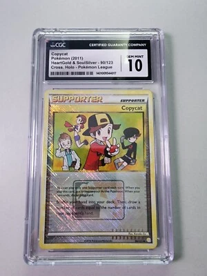 Pokemon HeartGold & SoulSilver Copycat Holo Crosshatch Pokémon League - CGC 10 - Image 1 of 2