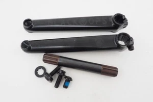 Black Ops Stomp Cro-Mo 3-Piece BMX Crankset 175mm Black - Picture 1 of 3