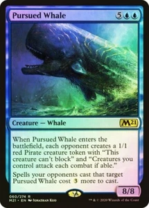 Pursued Whale FOIL - 060/274 - Rare - Core Set 2021 M21 MTG - Foto 1 di 1