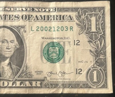 $1 Fancy Birthday/Anniversary Note December 3rd, 2002 (12/3/2002) (L20021203R) - Image 1 of 4