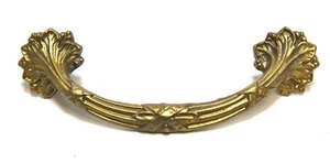 VINTAGE BRASS DECORATIVE DRAWER PULLS - Picture 1 of 5