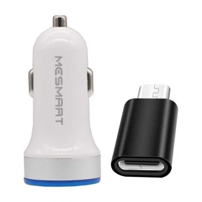 Wall Car Charger Type C Female to Micro USB Male Converter for Samsung Acer HTC - Image 1 of 4
