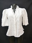 Gr.38 Trachtenbluse weiß Bluse Hess Baumwolle mit Spitze TB7588