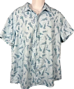Button Down Hemd Herren XL All In Motion Quallenmuster  - Bild 1 von 7