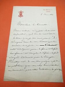  ANATOLE DE BREMOND D'ARS 1885 Autographe Signé 1885 HISTORIEN GENEALOGIE NANTES