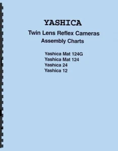 Yashica-Mat 124G, 124, 24 & 12 Assembly Charts, Exploded Views & Parts Listing - Picture 1 of 3
