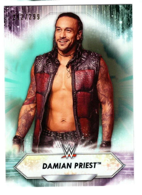 DAMIAN PRIEST 2021 TOPPS WWE AQUA PARALLEL /299 - Image 1 of 1