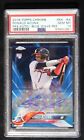 2018 RONALD ACUNA TOPPS CHROME AUTO RC BLUE WAVE REFRACTOR /150 FLAWLESS PSA 10