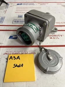 NOS ACR3044 Appleton 30 Amp Powertite Series Receptacle 4W 4P 30A w/Back Box - Picture 1 of 10