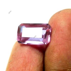 Natural Amethyst Baguette Shape Certified 4.20 ct Purple Loose Gemstones - Picture 1 of 12