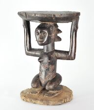 LUBA Shankadi cariatid  stool seat figure statue Congo African Tribal Art 1330