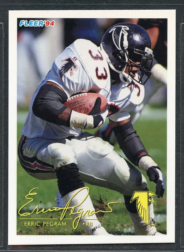 1994 Fact Fleer Shell Football - #3 - Erric Pegram - Atlanta Falcons - Image 1 of 2