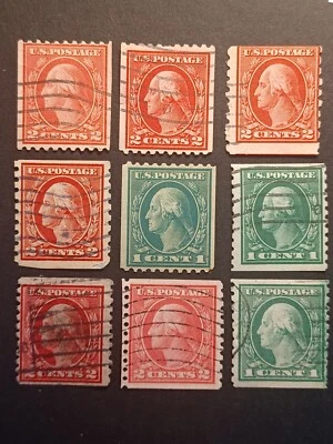 George WASHINGTON STAMPS COIL #487;442;413;454;448;443;444;453;452 - Image 1 of 2