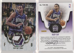 2015-16 Panini Totally Certified Materials Camo /25 Rudy Gay #TCM-RG