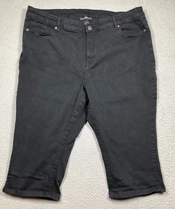 Lane Bryant Jeans Damen Plus 22 Schwarz Capri High Rise 5 Pocket Stretch Denim - Bild 1 von 15