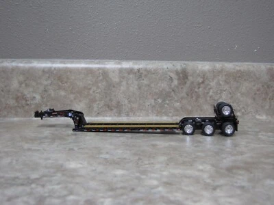 DCP 1/64 Black Fontaine Tri-Axle Detachable Lowboy Flip Axle Trailer Toy - Image 1 of 4