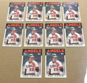 Rod Carew California Angels 1986 Topps Lot of 10 Cards Card Number 400 - Picture 1 of 1