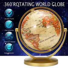 World Globe Map Rotating World Globe Earth Map Geography Education Toy Decor
