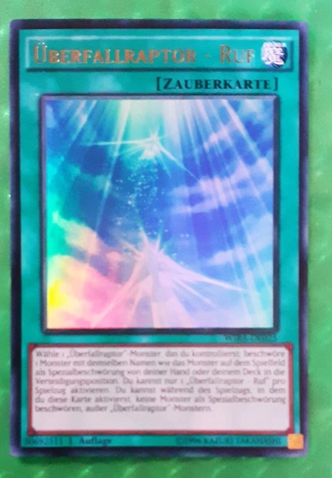 Yu-Gi-Oh WIRA, Überfallraptor - Ruf "near mint", 1. Auflage - Bild 1 von 1
