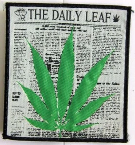 THE DAILY LEAF - DOPE - HANF - Aufnäher - Patch - NEU/NEW - Picture 1 of 1