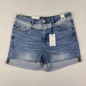 Judy Blue Denim Jeans Shorts Womens 1XL 3" Inseam High Waist Roll Up Cuff NWT