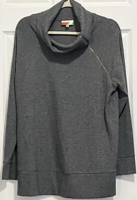 ModCloth Sweatshirt - Plus Size 1X - Cozy! - NWOT - Cowl Neck w/Zip Pullover - Image 1 of 4