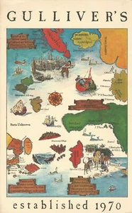 Vintage GULLIVER'S Restaurant Menu Irvine California 1980 - Bild 1 von 2