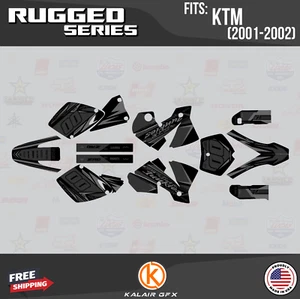 Graphics Kit for KTM SX SXF 125 250 380 520 525 (2001-2002) Rugged -Smoke - Picture 1 of 6
