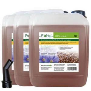 3 x 10 Liter Kanister ProFair® Leinöl, kaltgepresst 100% rein - OHNE Zusätze - Bild 1 von 4