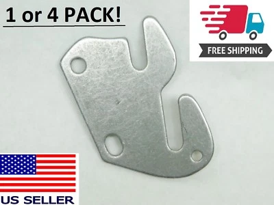1 or 4! Double Hook Flat Plate Bed Rail Post Fits 2" Bracket 13 ga. Steel USA HF - Image 1 of 4