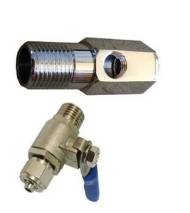 Adaptador de agua de alimentación y válvula de bola de compresión de 1/4" para sistemas de ósmosis inversa - Imagen 1 de 1