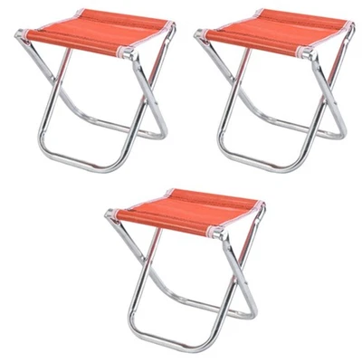  Set of 3 Klapp Hocker Klappbarer Sitzhocker Kompaktstuhl Angelhocker - Bild 1 von 4