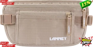 Reise Geld Gürtel für Männer Frauen RFID Schutz verdeckte Taille Farbe: Beige - Bild 1 von 8
